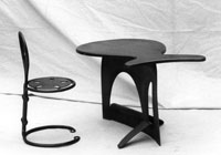 Meisterstück: Tisch und Stuhl, geschmiedet